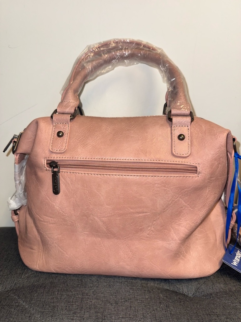 Wrangler Doctor Bag Pink Cowprint Satchel Handbag - Picture 3 of 8